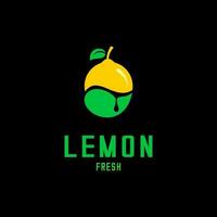 Fresco limón logo ilustración vector