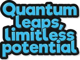 Quantum Leaps Lettering Vector Design