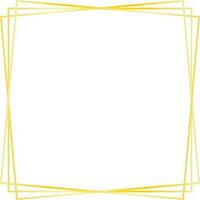 Square frame, golden lines, vector. vector