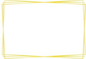 Rectangular frame, golden lines, vector. vector