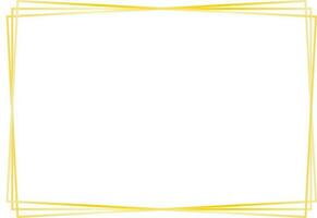 Rectangular frame, golden lines, vector. vector