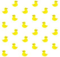 Vector seamless pattern of flat yellow bath duck