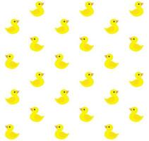 Vector seamless pattern of flat yellow bath duck