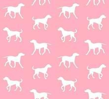 Vector seamless pattern of dog silhouette
