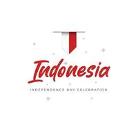 Indonesia independence day banner template vector