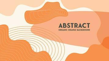 Abstract Orange Playful Organic Design vector