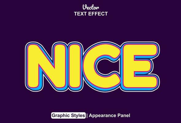nice text effect with yellow graphic style and editable.