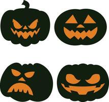 Pumpkin Halloween. Isolated on a white background. Flat style vector illustration. For design decoration