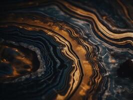 Marble stone texture background with elements of semi-precious stones and gold created with technology. photo