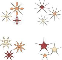 Retro Shiny Star. retro futuristic graphic ornaments for decoration.Vector  Pro vector