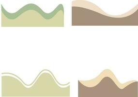 Wave Border, banners in abstract material design style,for design decoration.Vector Pro vector