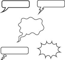 Comic speech bubbles set, great design for design decoration. vector illustration