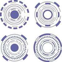 Futuristic Circle Hud Elements. Futuristic Abstract HUD. Good for game UI. Vector Illustration