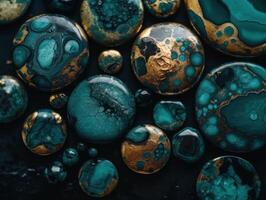 Abstract scene with marble stones on dark background Created with technology photo