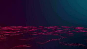 Abstract digital particle wave and lights background ,animation cyber or technology background. video