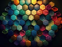 Colorful abstract background organic shapes Abstract geometric mosaic pattern created with technology photo