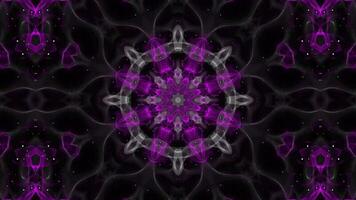 filage abstrait la magie fleur. ésotérique cosmique mandala avec rayons. boucle images. video