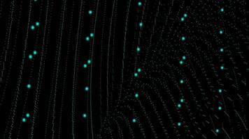 Abstract digital particle wave and lights background , Digital particle cyber or technology background, Animation of seamless loop. video