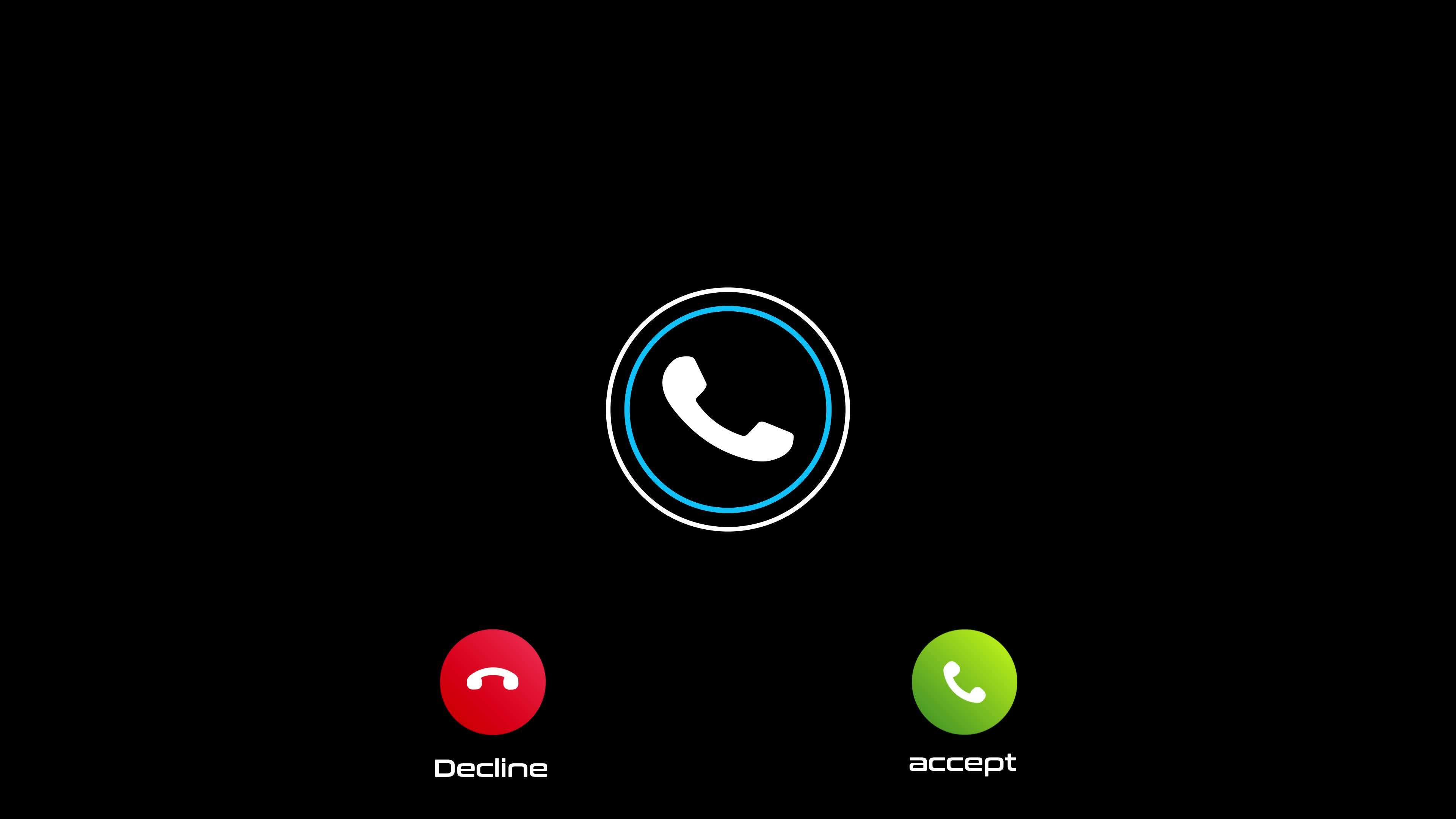 4k Incoming call ring icon background Green Screen Animation of phone ...