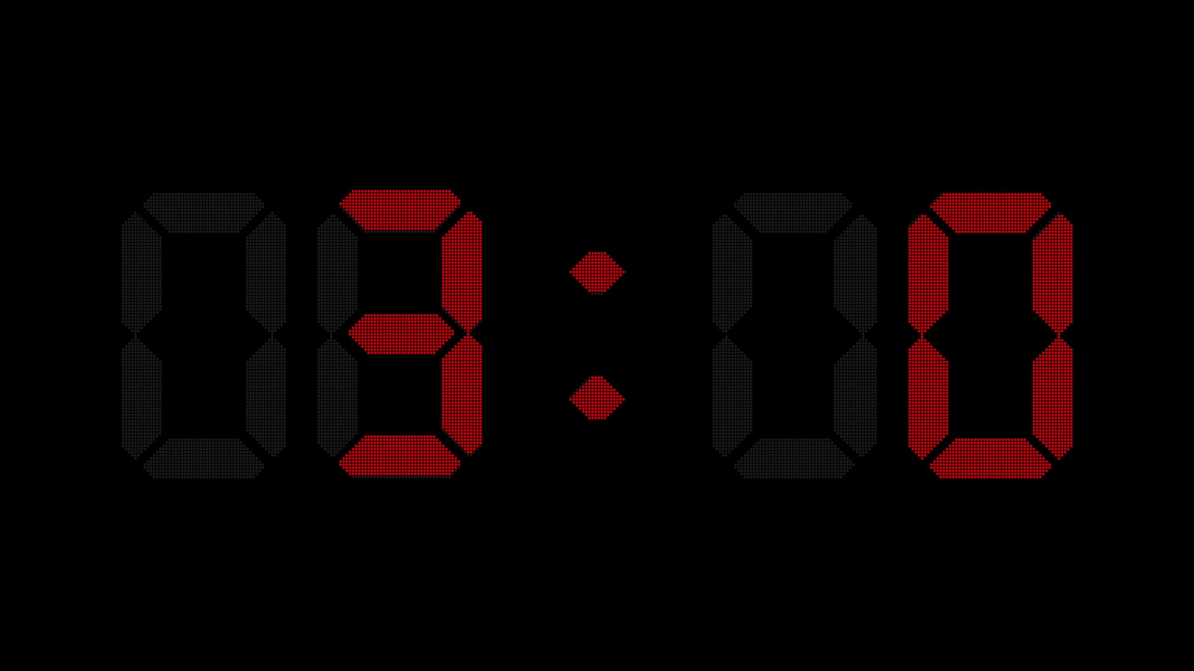 Digital countdown clock timer in one minute or 60 seconds to zero ...