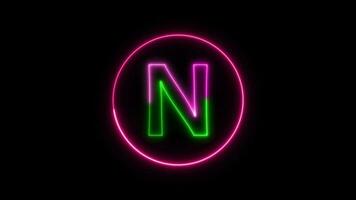 neon testo, font, alfabeto video