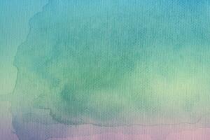 Gradient blue yellow and green watercolor background. Abstract watercolor art of paint on white paper. photo