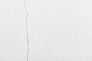 Cement surface crack. Caused by wrong construction, Empty space. photo
