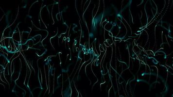 Abstract digital particle wave and lights background , Digital particle cyber or technology background, Animation of seamless loop. video