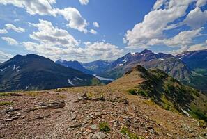 Panorama from an alpine trail photo