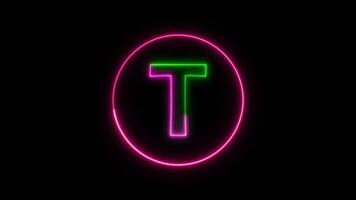 neon testo, font, alfabeto video