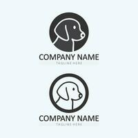 Dog logo and icon animal vector illustration design graphic