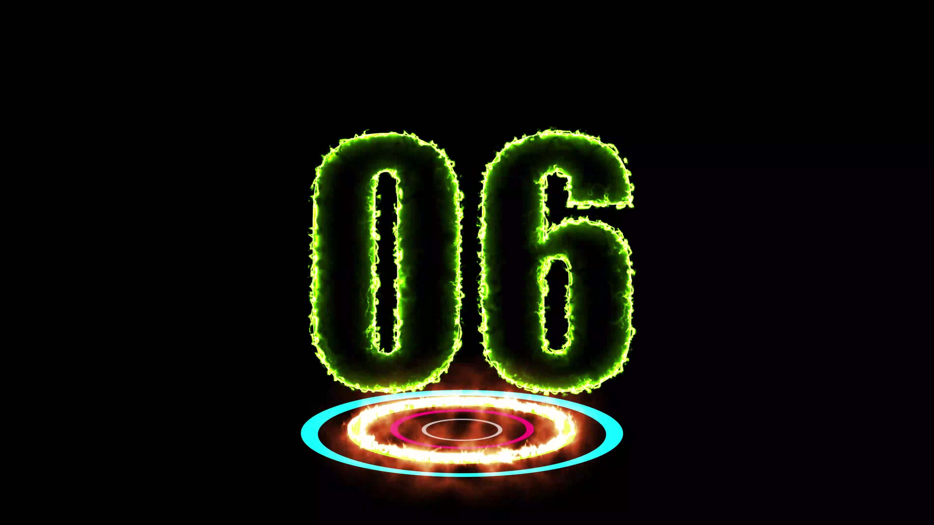 Digital countdown clock timer in one minute or 60 seconds to zero ...