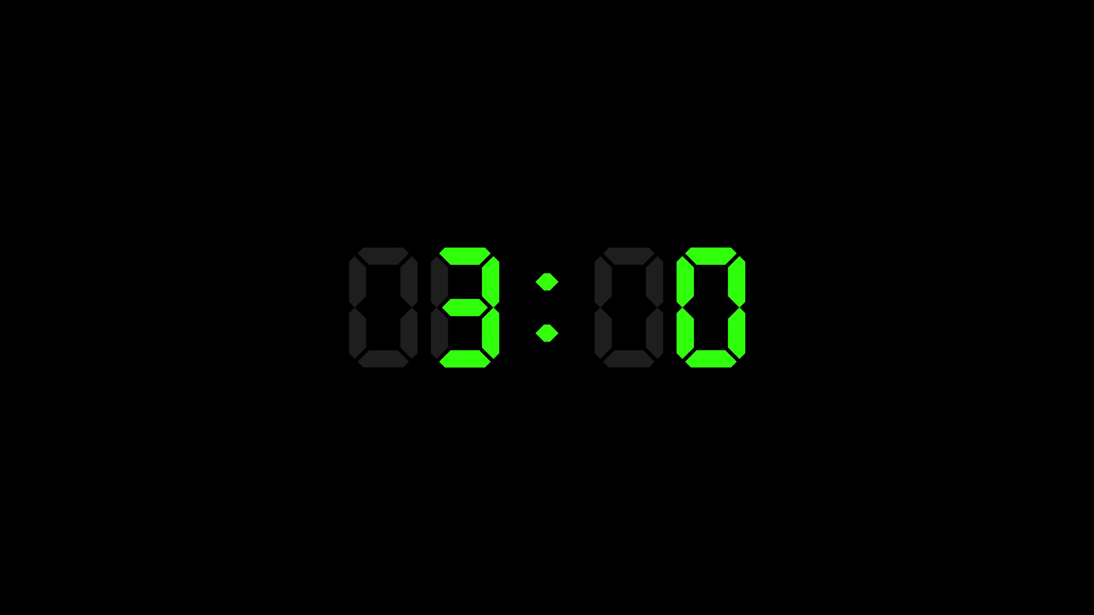 Digital countdown clock timer in one minute or 60 seconds to zero