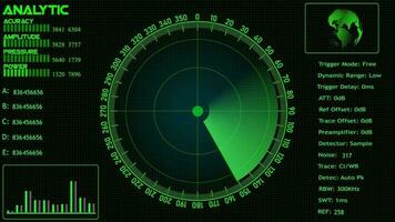 suchen Radar hud Bildschirm Animation, Digital Technologie Radar Bildschirm animiert video