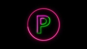 Neon- Text, Schriftart, Alphabet video