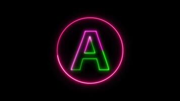 Neon- Text, Schriftart, Alphabet video