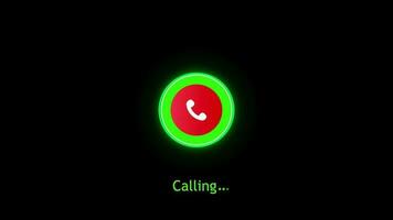 4k eingehend Anruf Ring Symbol Hintergrund Grün Bildschirm Animation von Telefon Anruf Symbol. Telefon Ring Zeichen auf Grün Hintergrund. video