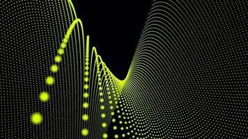 astratto digitale particella onda e luci sfondo ,animazione informatica o tecnologia sfondo. video