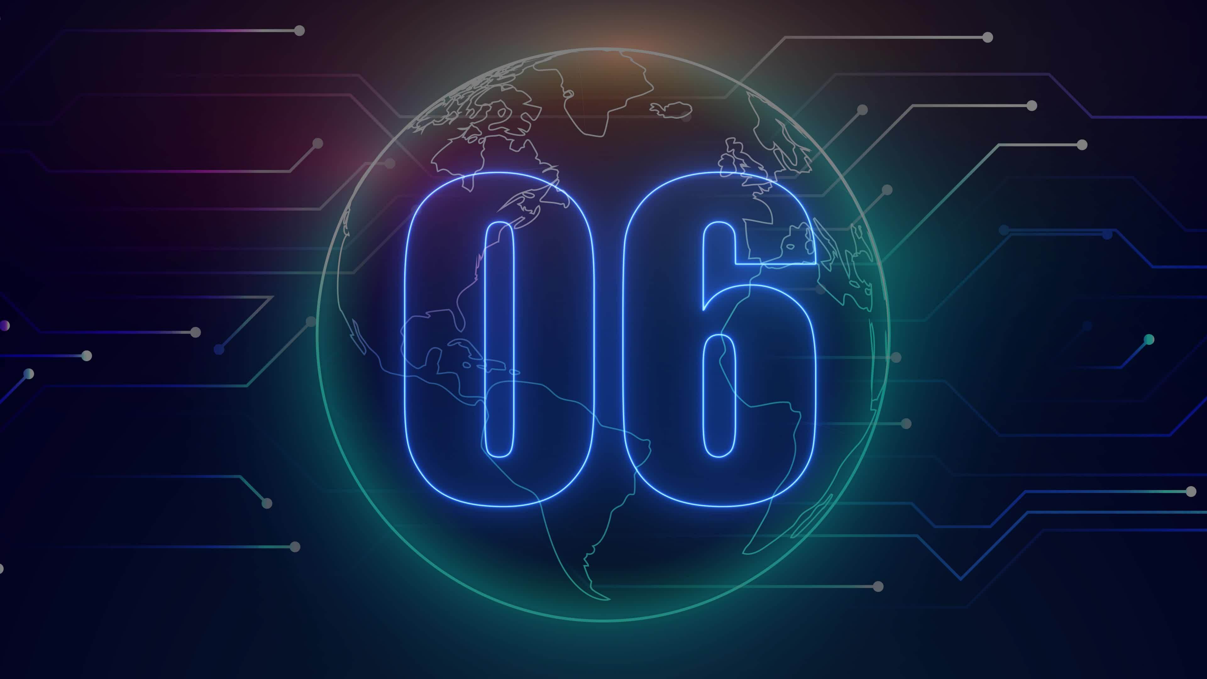 Digital countdown clock timer in one minute or 60 seconds to zero ...