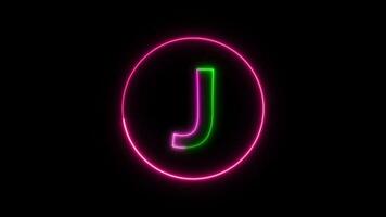 Neon- Text, Schriftart, Alphabet video