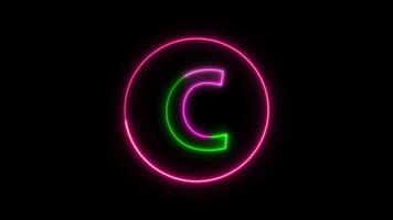 neon tekst, lettertype, alfabet video