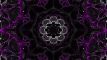 Spinning abstract magic flower. Esoteric cosmic mandala with rayses. Looping footage. video