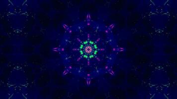 Spinning abstract magic flower. Esoteric cosmic mandala with rayses. Looping footage. video