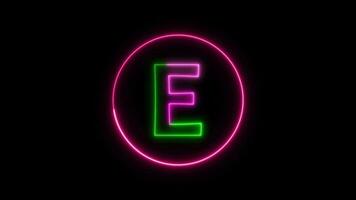 neon tekst, lettertype, alfabet video