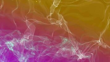 abstract colorful smoke particle wave background. video