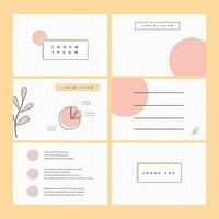 minimalist presentation template design with dot background vector