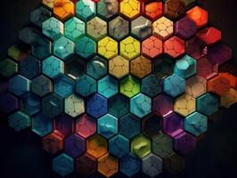 Colorful abstract background organic shapes Abstract geometric mosaic pattern created with technology photo