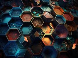 Colorful abstract background organic shapes Abstract geometric mosaic pattern created with technology photo