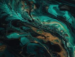 Bright fluid marble paint pattern Dynamic liquid shapes background created with technology photo