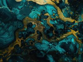 Bright fluid marble paint pattern Dynamic liquid shapes background created with technology photo